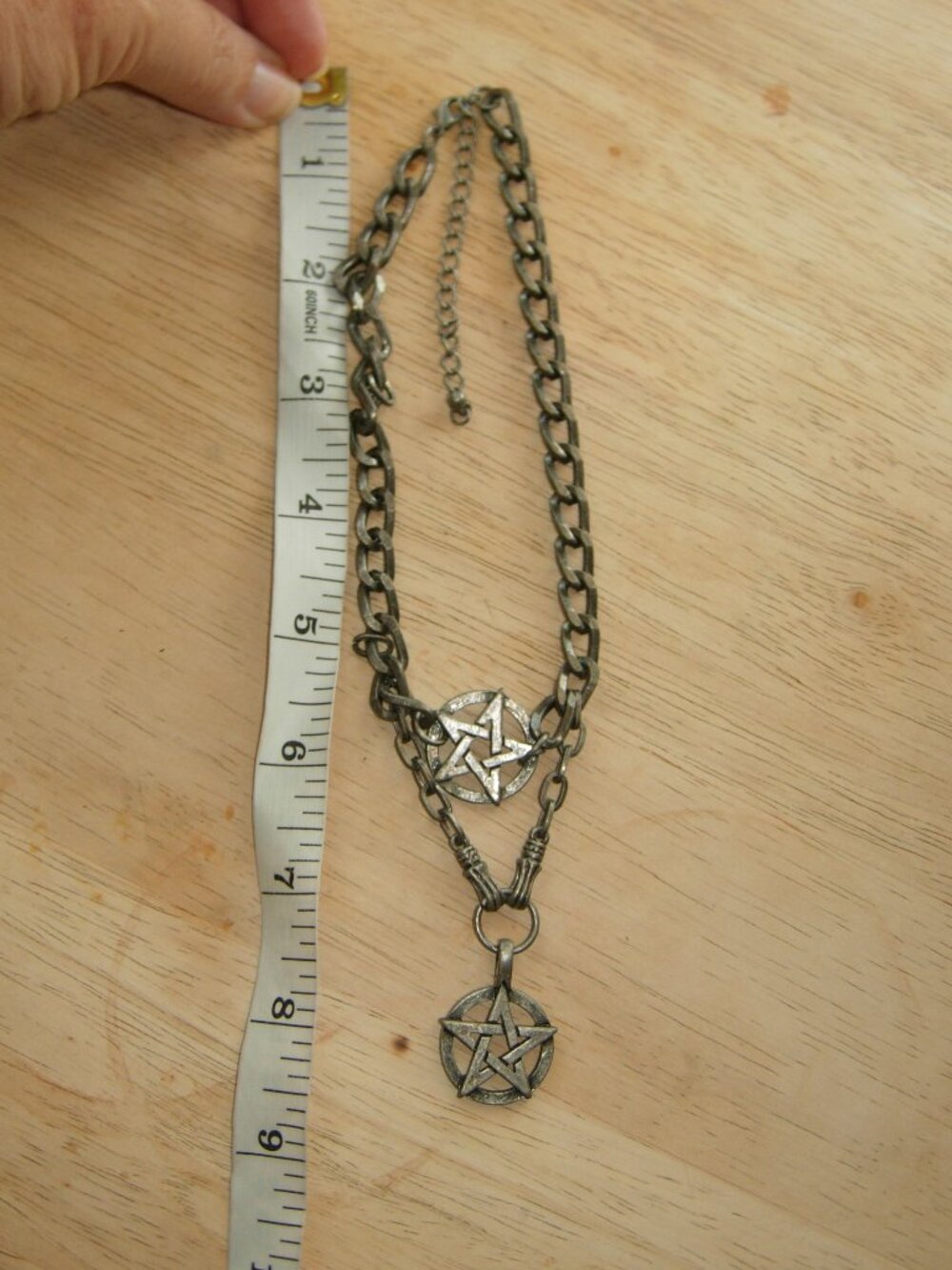 Double Pentagram Necklace